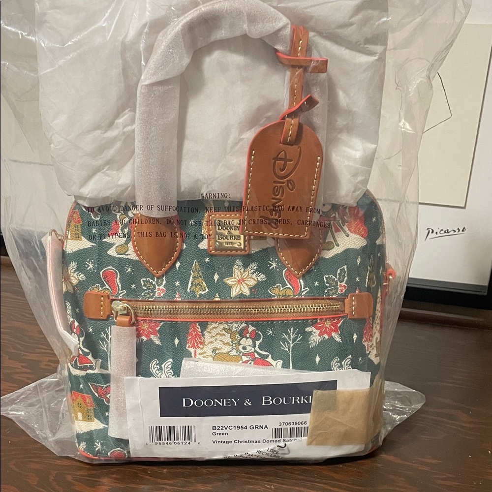 Dooney & Bourke Festive Green Satchel